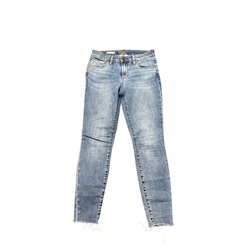 KUT from the Kloth Carlo Ankle Skinny Jeans Light Wash Raw Hem Size 6  EUC